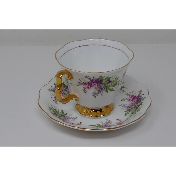 Royal Castle Fine Bone China Tea Cup & Saucer #701 - Picture 8 of 13